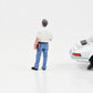 1:24 Figure Auto Mechanic Manager Tim T-Shirt Jeans American Diorama Figures