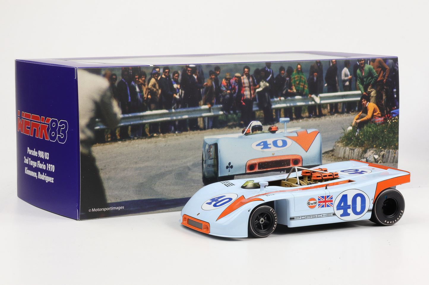1:18 Werk83 Porsche 908/03 #40 2nd Targa Florio 1970 Kinnunen Rodriguez