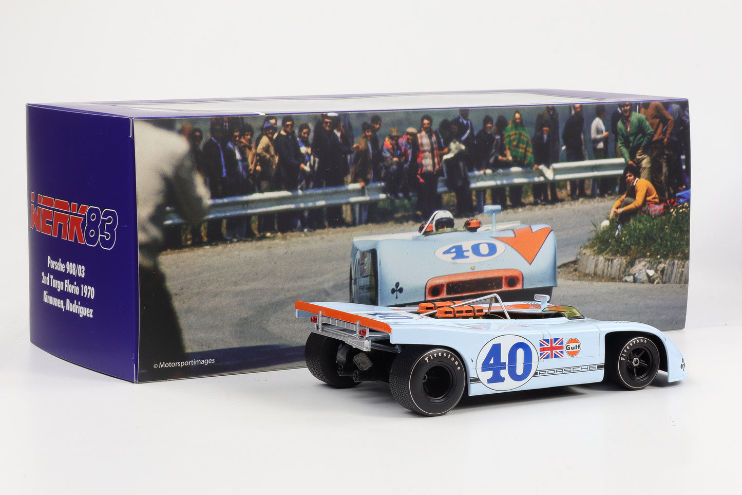 1:18 Werk83 Porsche 908/03 #40 2nd Targa Florio 1970 Kinnunen Rodriguez