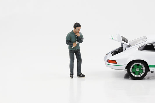 1:24 Figur Auto-Mechaniker Pete mit Schraubenschlüssel American Diorama Figuren