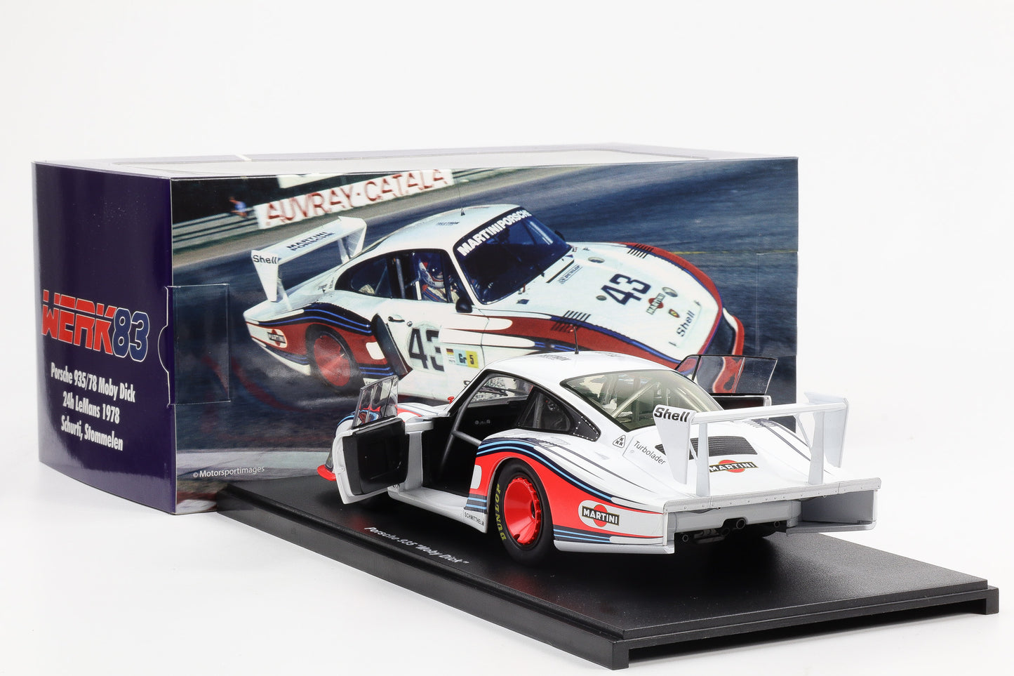 1:18 Werk83 Porsche 935/78 Moby Dick #43 8th 24h LeMans 1978 Schurti Stommelen