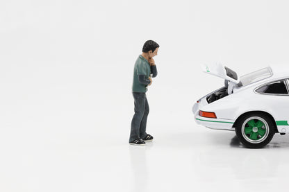 Pete, meccanico d'auto in scala 1:24, con figure di Diorama americano con chiave inglese