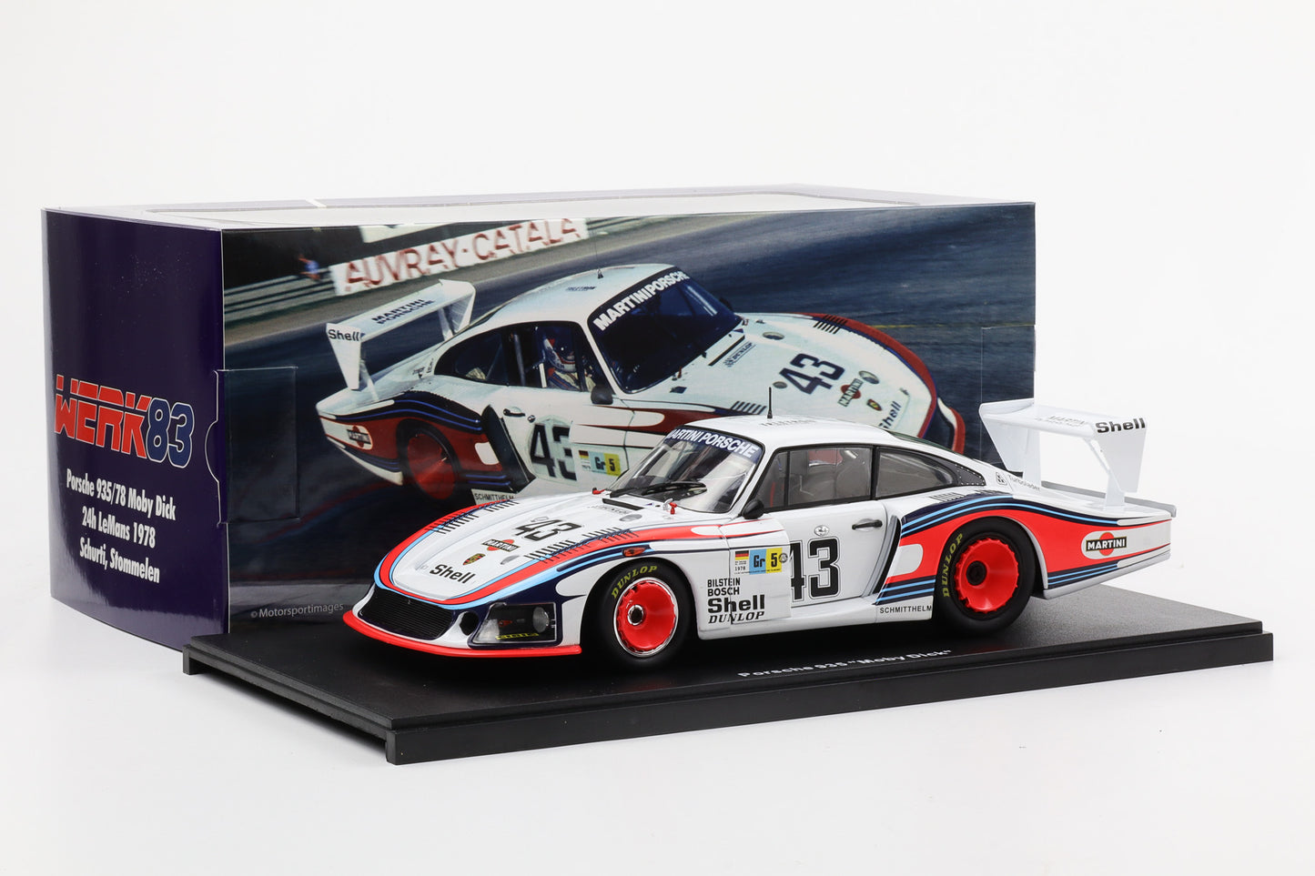 1:18 Werk83 Porsche 935/78 Moby Dick #43 8th 24h LeMans 1978 Schurti Stommelen