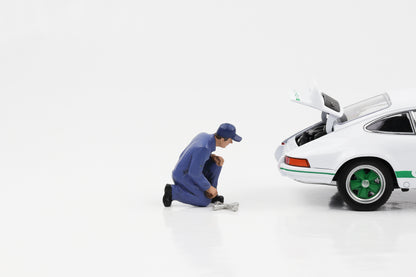 Figura 1:24 mecânico de automóveis Juan com chave de porca de roda Figuras do Diorama Americano