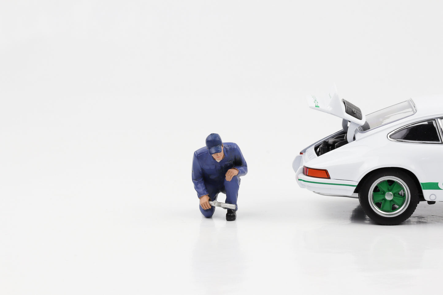 Figura 1:24 mecânico de automóveis Juan com chave de porca de roda Figuras do Diorama Americano