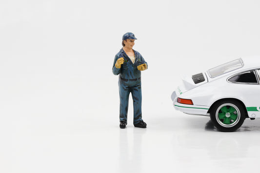 1:24 Figur Auto-Mechaniker Bill mit Handschuhe American Diorama Figuren