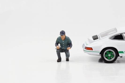 1:24 Figur Auto-Mechaniker Lucas hocke Werkzeug American Diorama Figuren