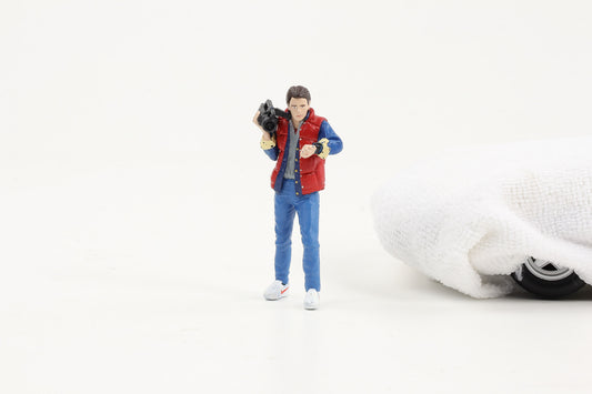 1:18 Cartrix Figur Marty Film Back to the Future I Kameramann Movie