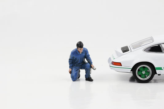 1:24 figurine mécanicien automobile Jerry tournevis agenouillé figurines American Diorama