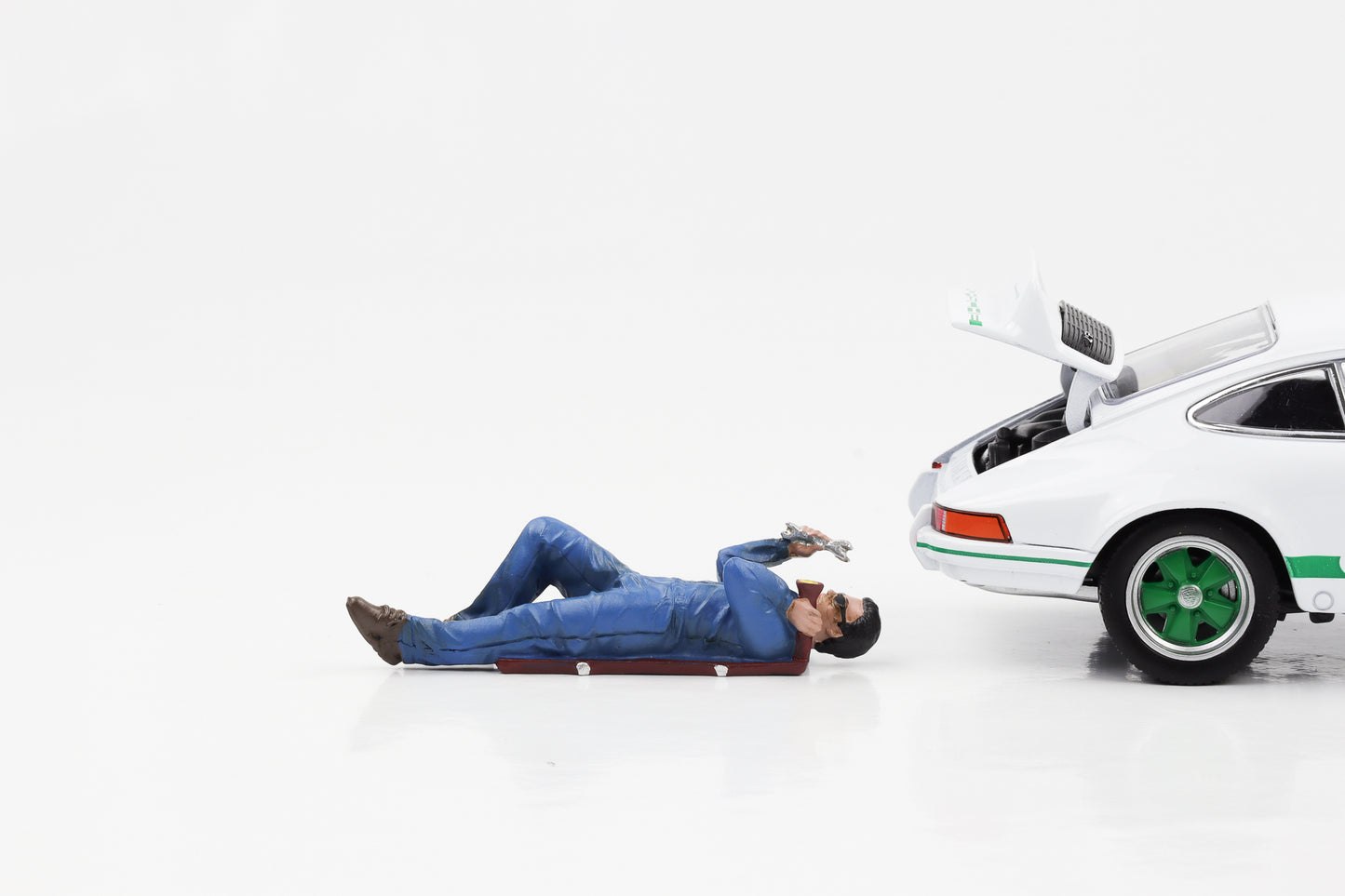 1:24 figura mecânica de automóveis Paul deitado lanterna figuras do Diorama Americano