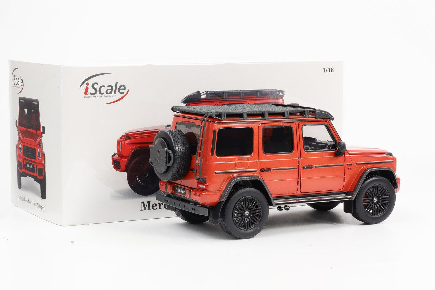 1:18 Mercedes-Benz AMG G63 W463 4x4 2022 kupferorange magno iScale 500 Stk. (Kopie)