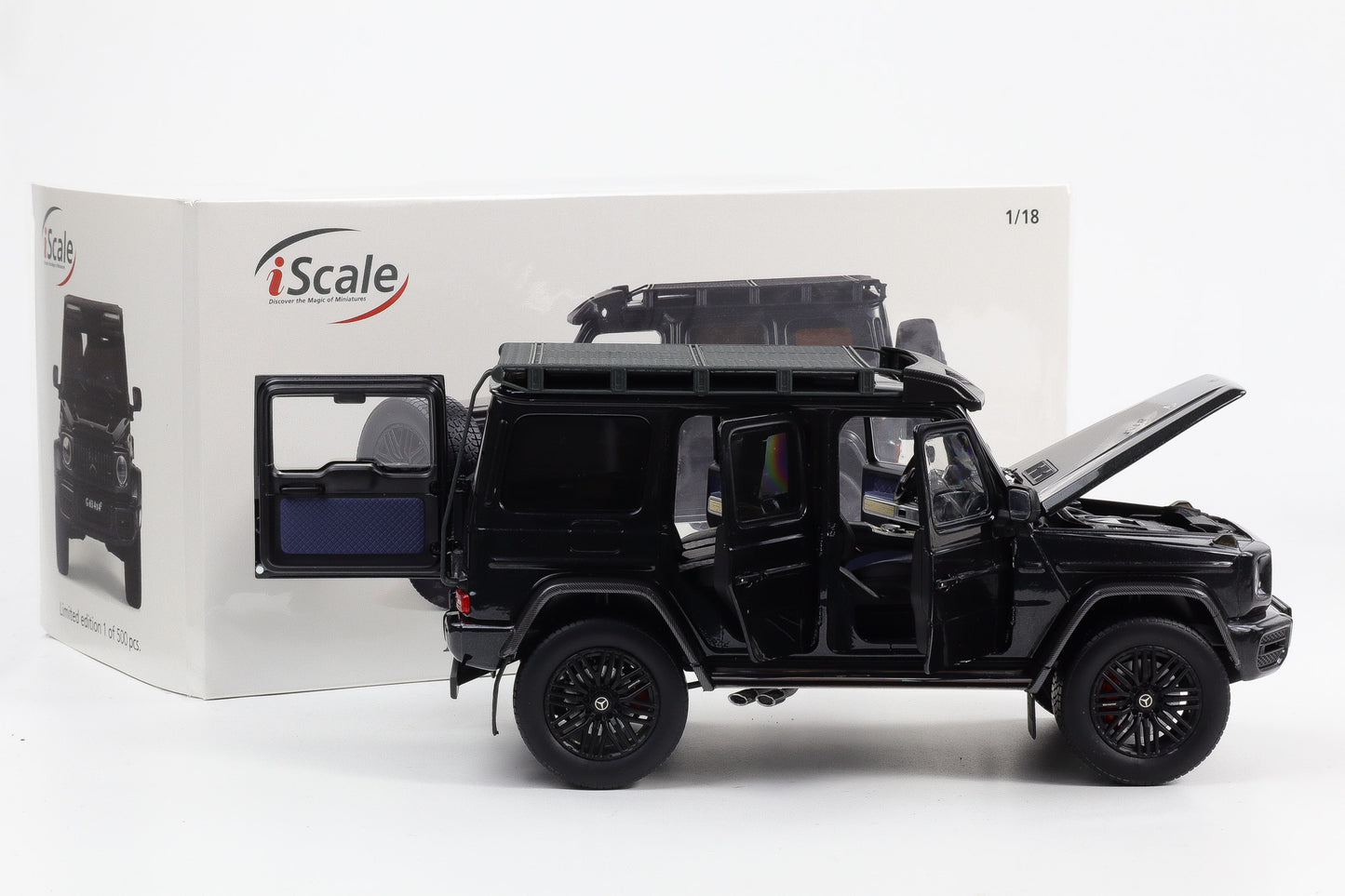 1:18 Mercedes-Benz AMG G63 W463 4x4 2022 magnetitschwarz metallic iScale 500 Stk.