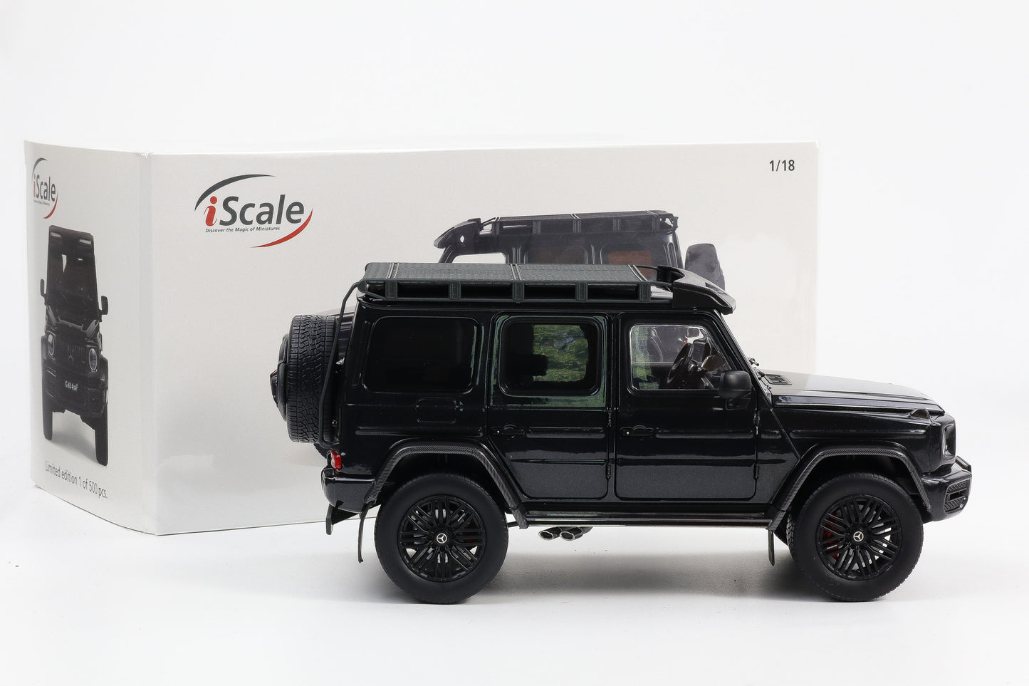 1:18 Mercedes-Benz AMG G63 W463 4x4 2022 magnetitschwarz metallic iScale 500 Stk.