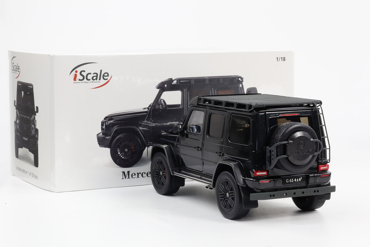 1:18 Mercedes-Benz AMG G63 W463 4x4 2022 magnetitschwarz metallic iScale 500 Stk.