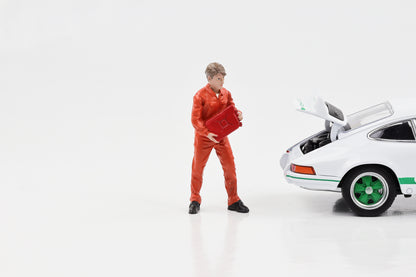 1:24 Figur Race Classic Mechaniker Dan Ölkanister orange American Diorama Figuren