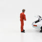 1:24 Figure Race Classic Mechanic Dan Oil Can Orange American Diorama Figures