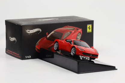 1:43 Hot Wheels Elite Ferrari 458 Italia rot X5502