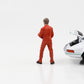 1:24 Figure Race Classic Mechanic Dan Oil Can Orange American Diorama Figures
