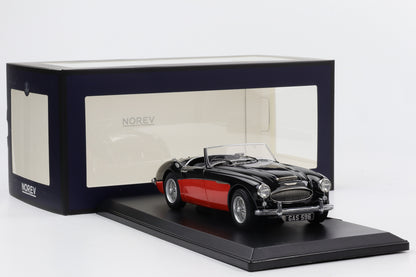 1:18 Norev Austin Healey 3000 1961 schwarz-rot Limited Edition 200 Stk. 182601