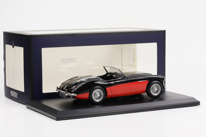 1:18 Norev Austin Healey 3000 1961 schwarz-rot Limited Edition 200 Stk. 182601