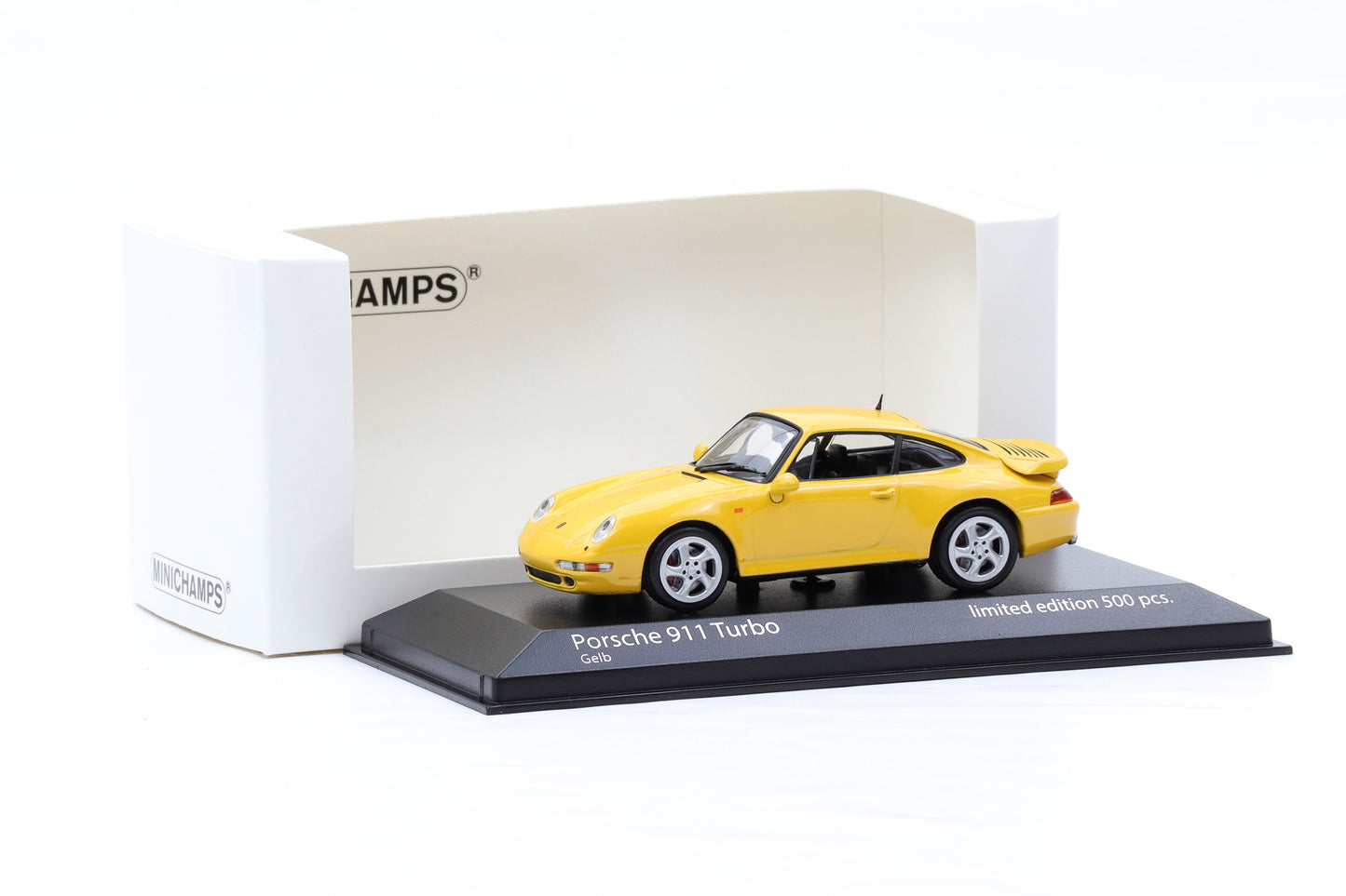 1:43 Porsche 911 993 Turbo 1995 gelb Minichamps limited