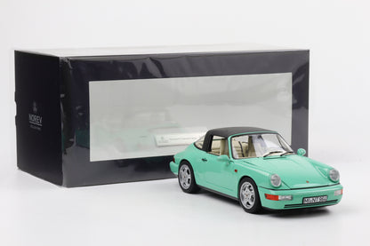 1:18 Porsche 911 964 Carrera 4 Targa Coupe mintgrün 1992 Norev  full opening