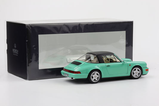 1:18 Porsche 911 964 Carrera 4 Targa Coupe mintgrün 1992 Norev  full opening