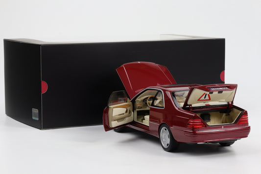 1:18 Norev Mercedes-Benz CL 600 Coupe C140 V12 almandinrot metallic Dealer