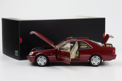 1:18 Norev Mercedes-Benz CL 600 Coupe C140 V12 almandinrot metallic Dealer