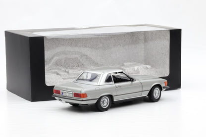 1:18 Mercedes-Benz 450 SL R107 Hard/Softtop astral silver metallic Norev Dealer