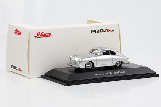 1:43 Porsche 356 Gmünd Coupe 1948 argento Schuco PRO.R43 resina