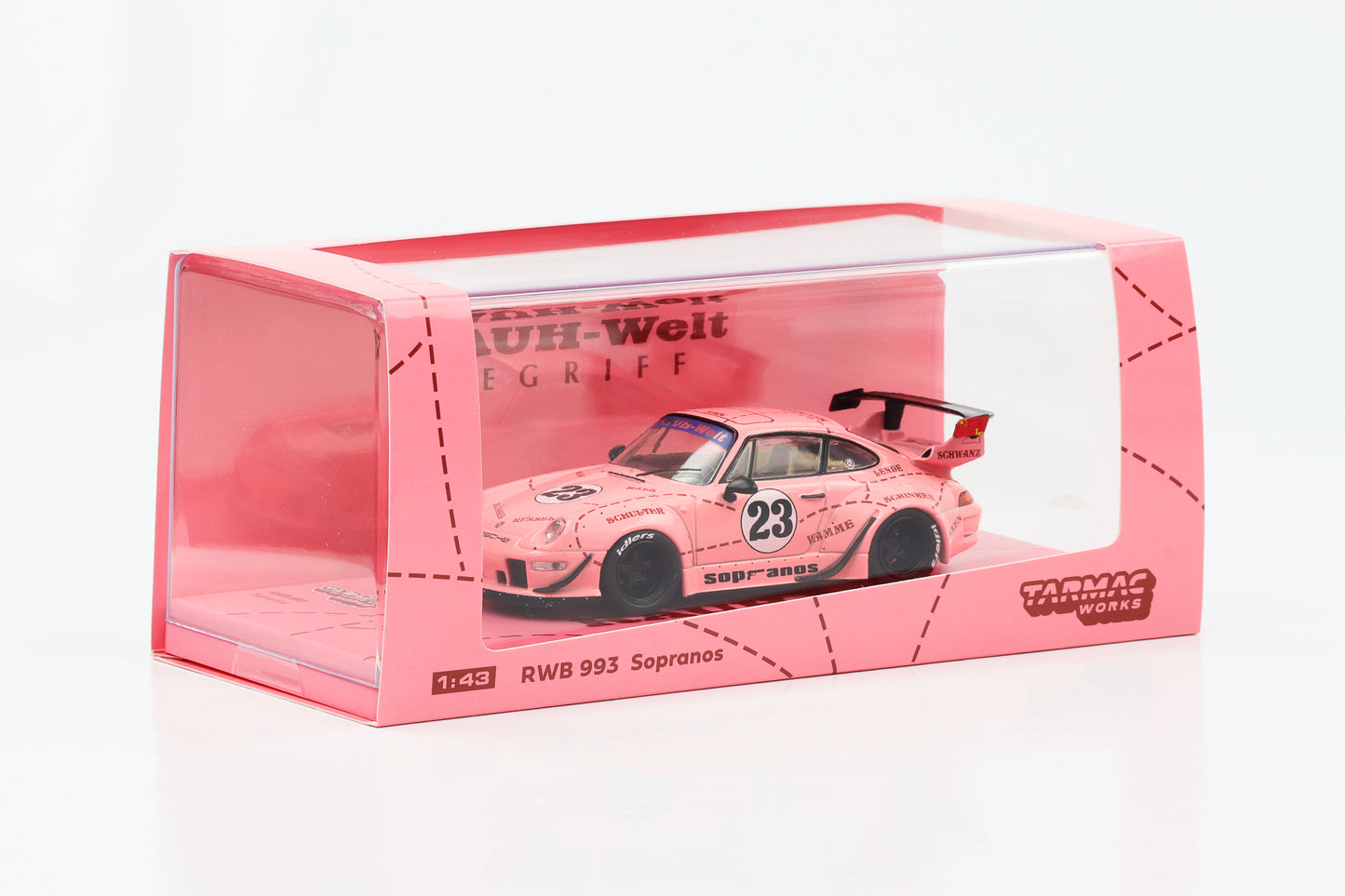 1:43 Porsche 911 RWB 933 #23 Soprano RAUH-Welt Pink Pig Tarmac