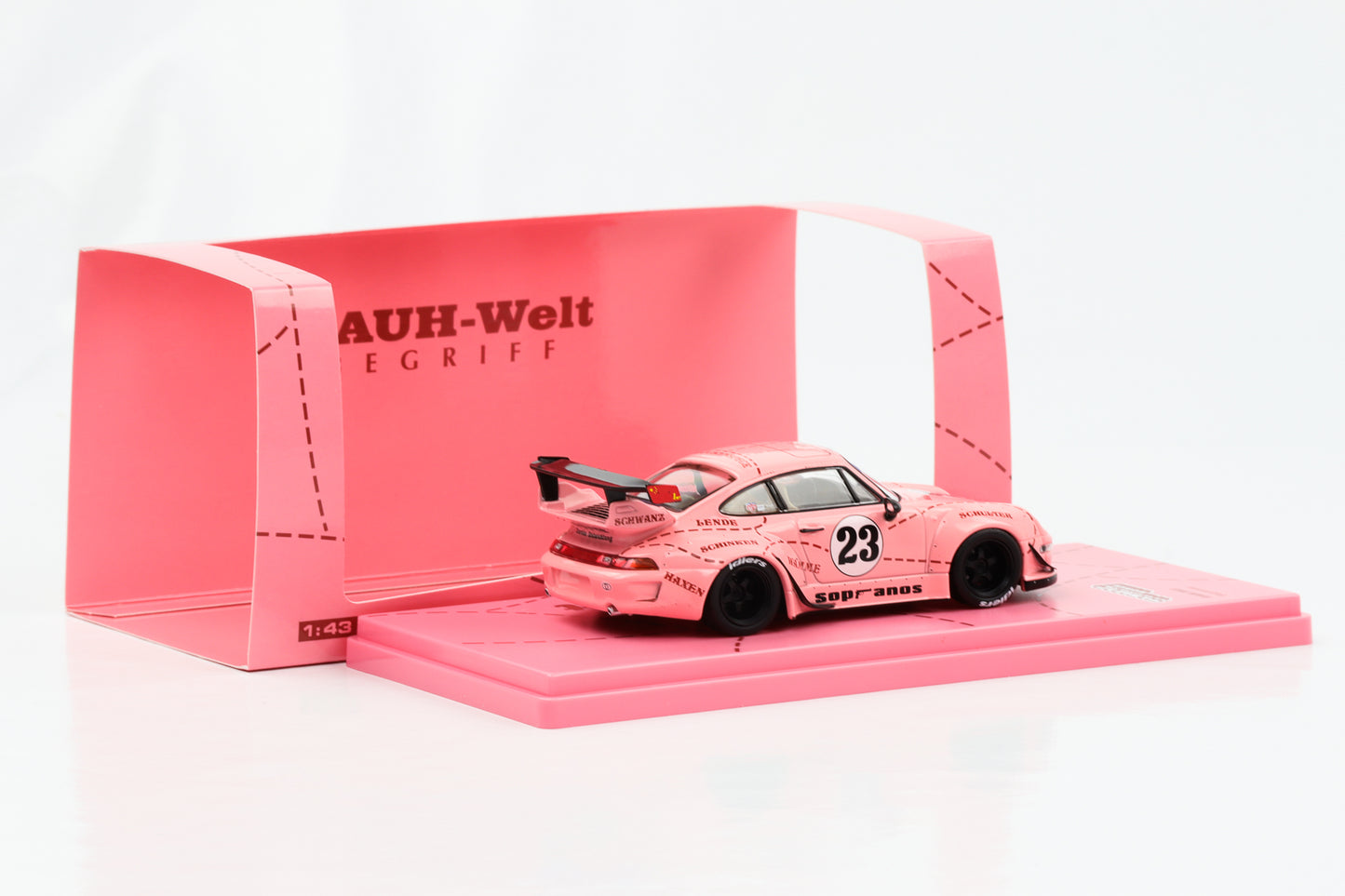 1:43 Porsche 911 RWB 933 #23 Soprano RAUH-Welt Pink Pig Tarmac