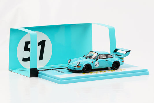 1:43 Porsche 911 964 RWB #51 Retrodata RAUH-Welt blu Tarmac
