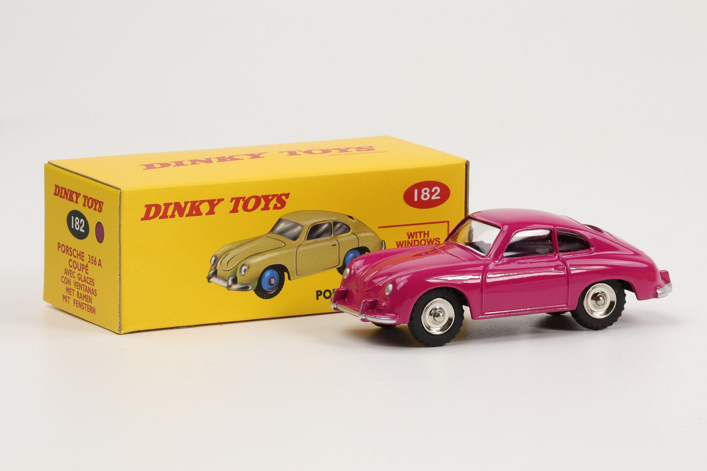 1:43 Dinky Toys Porsche 356A Coupe 1958 magenta rot purple 182 Norev