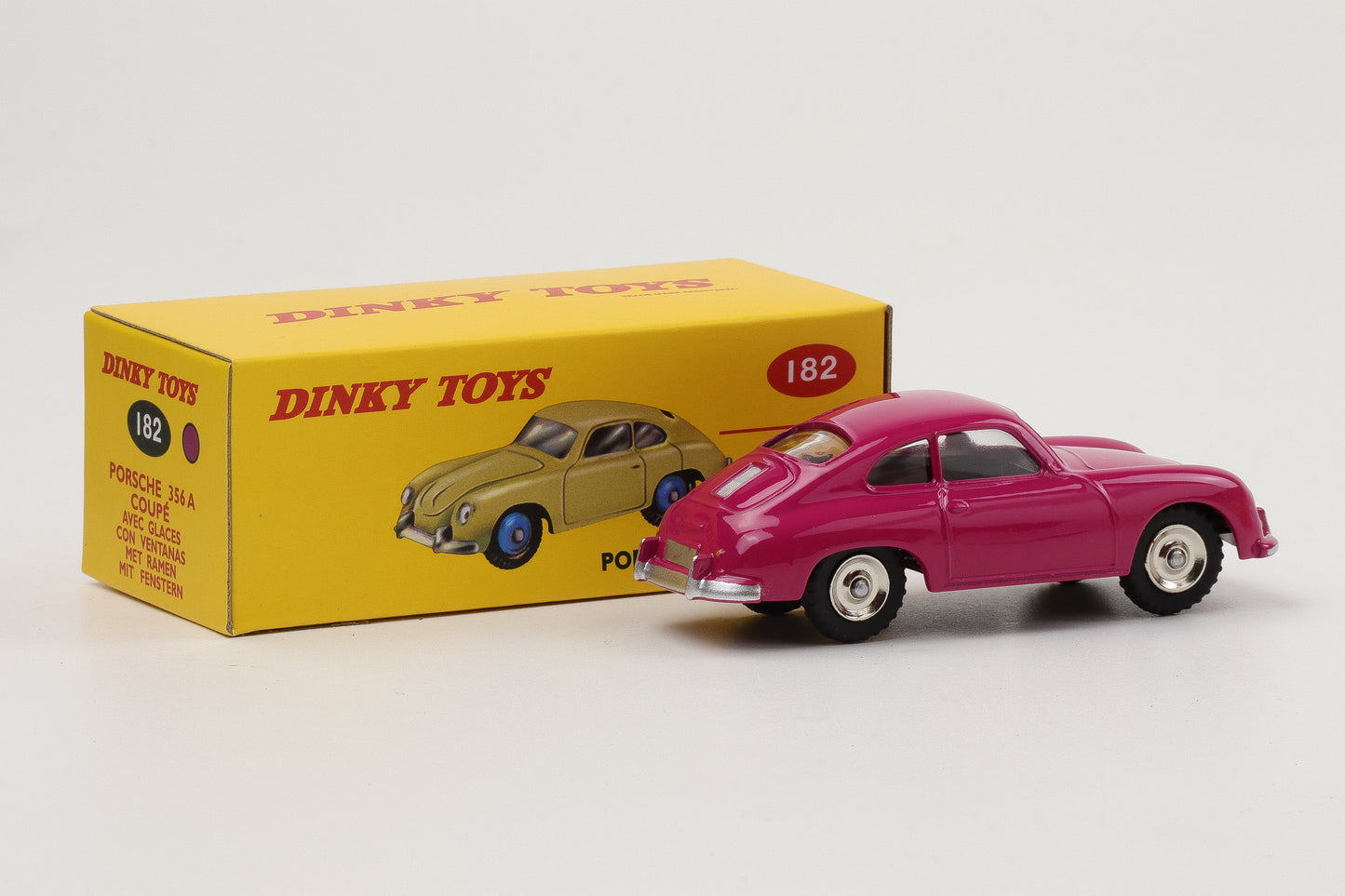 1:43 Dinky Toys Porsche 356A Coupe 1958 magenta rot purple 182 Norev