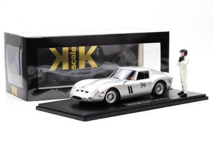 1:18 Ferrari 250 GTO #34 DMV-Avus Berlin 1963 H. Cordes mit Figur KK Scale