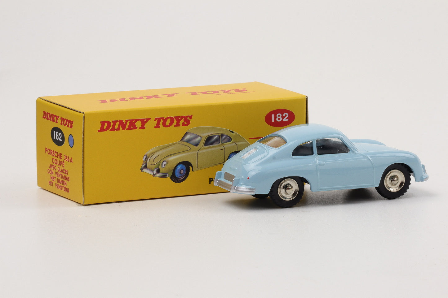 1:43 Dinky Toys Porsche 356A Coupe 1958 blau mit Fenster Norev 182