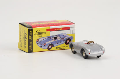 1:90 Schuco Piccolo Porsche Spyder 708 Cabrio metallic-silber
