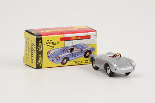 1:90 Schuco Piccolo Porsche Spyder 708 Cabrio metallic-silber
