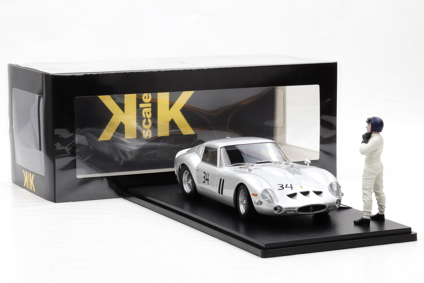 1:18 Ferrari 250 GTO #34 DMV-Avus Berlin 1963 H. Cordes mit Figur KK Scale