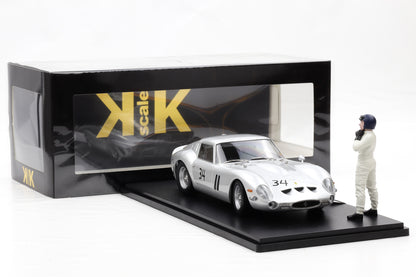 1:18 Ferrari 250 GTO #34 DMV-Avus Berlin 1963 H. Cordes mit Figur KK Scale