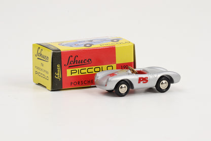 1:90 Schuco Piccolo Porsche Spyder 708 Cabrio PS Präsent Service silber