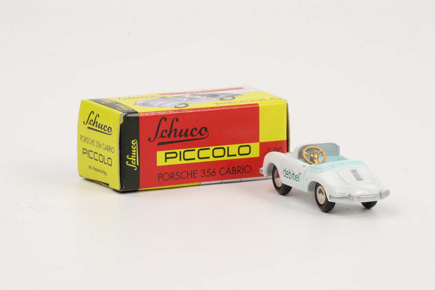 1:90 Schuco Piccolo Porsche 356 A Cabrio debitel weiß Art.Nr. 01671