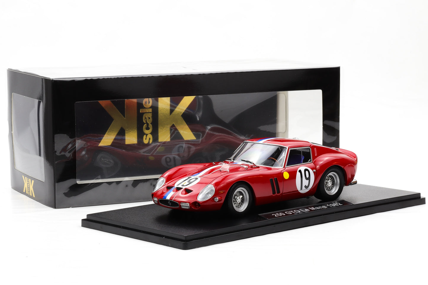 1:18 Ferrari 250 GTO #19 2nd 24h LeMans 1962 Guichet, Noblet KK Scale + Vitrine
