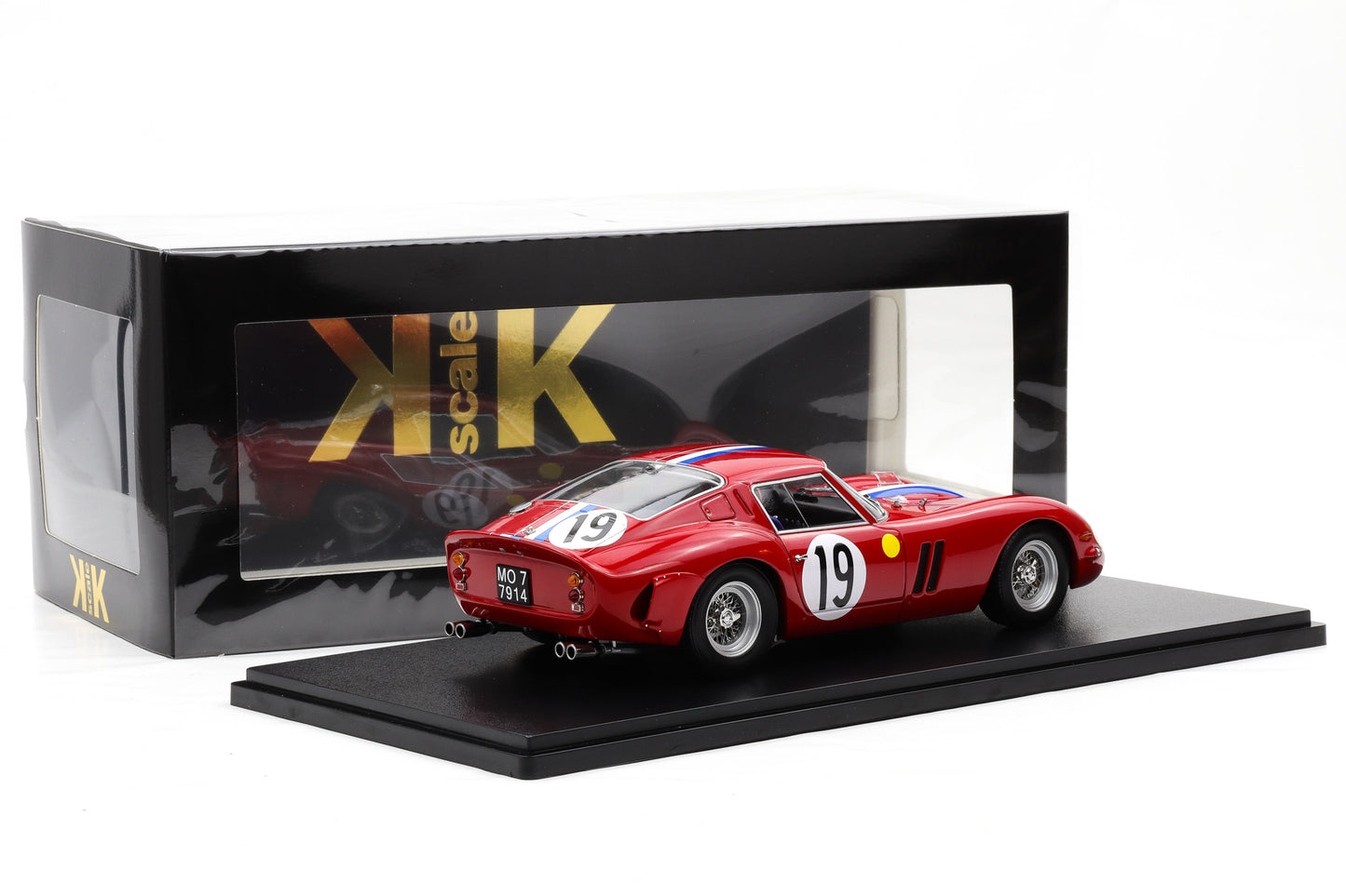 1:18 Ferrari 250 GTO #19 2nd 24h LeMans 1962 Guichet, Noblet KK Scale + Vitrine