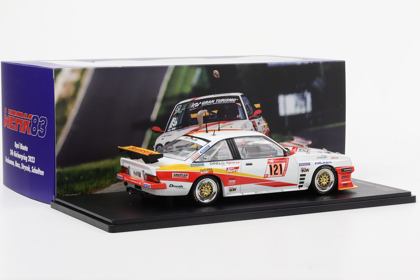 1:18 Werk83 Opel Manta B2 #121 Spiess Fuchsschwanz 24h Nürburgring 2023