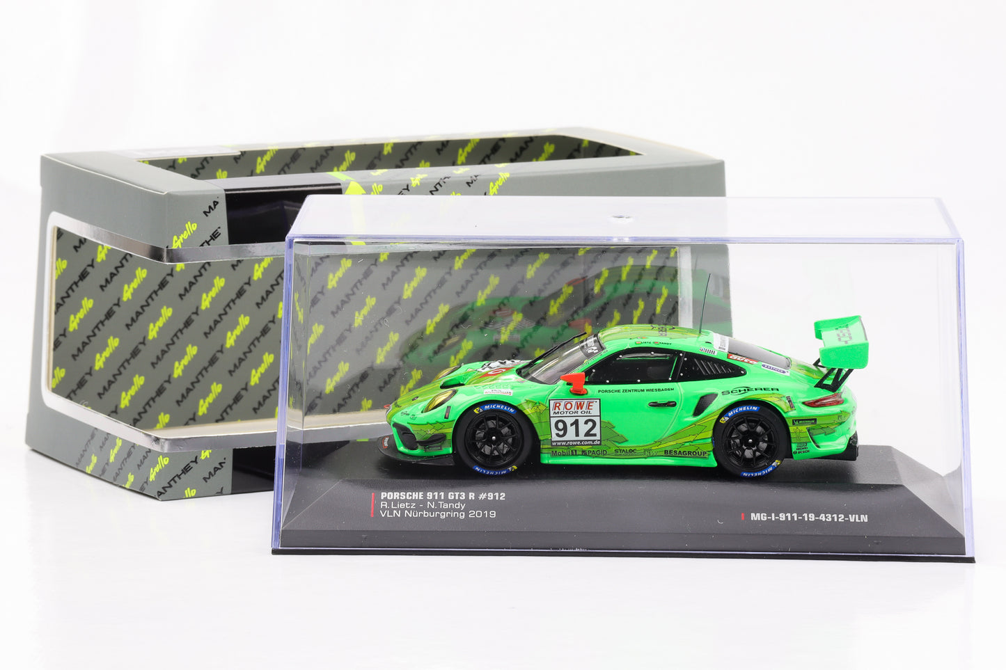 1:43 Porsche 911 991 II GT3 R #912 VLN Nürburgring 2019 Manthey Grello Racing IXO