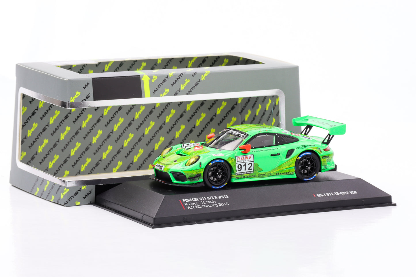 1:43 Porsche 911 991 II GT3 R #912 VLN Nürburgring 2019 Manthey Grello Racing IXO