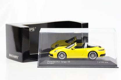 1:43 بورش 911 992 تارجا 4 4S 2020 سباق أصفر Minichamps